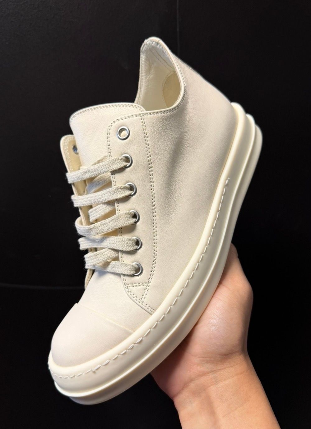 Rick Owens Low Top Milk/Milk