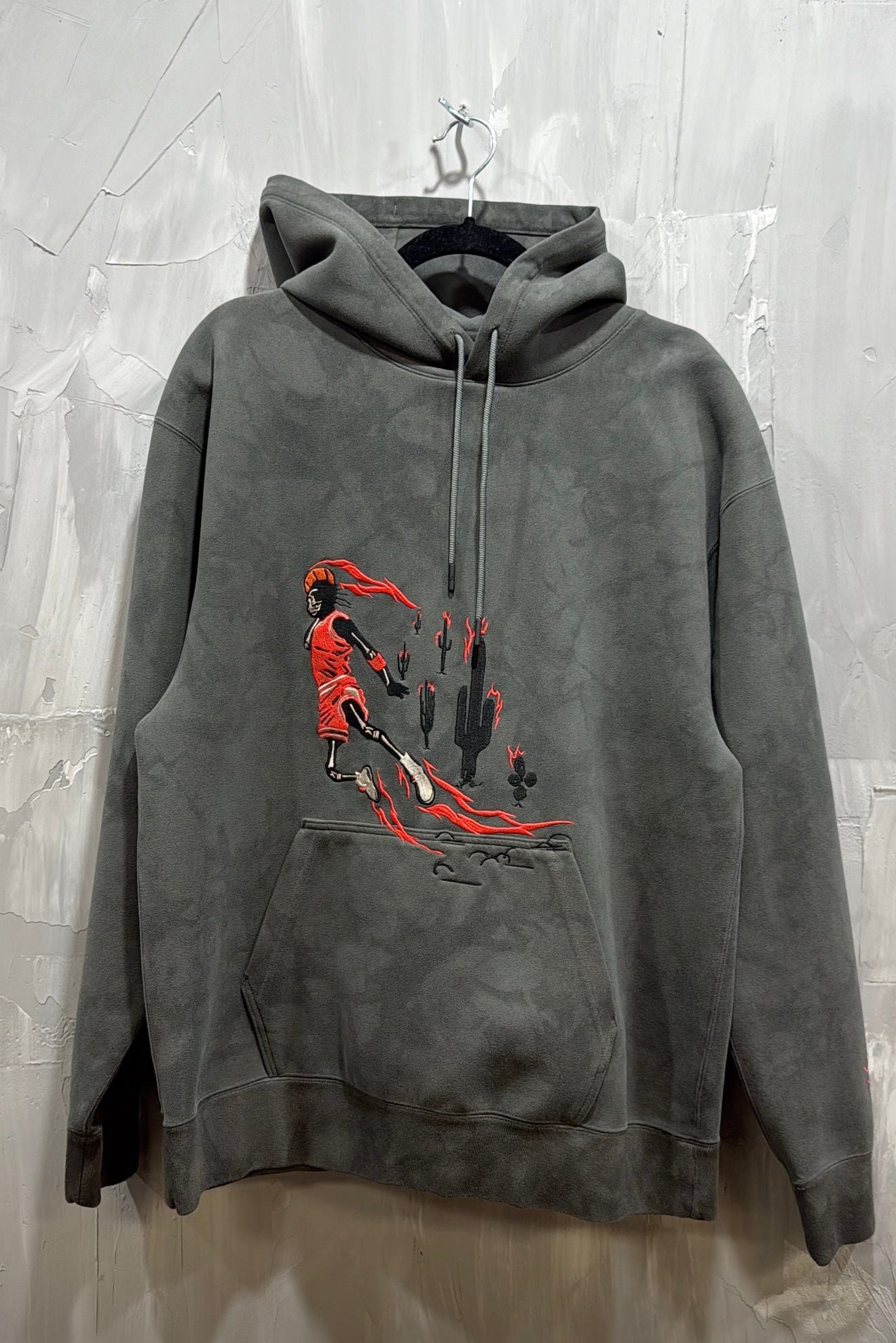 TRAVIS SCOTT JORDAN WASHED SUEDE HOODIE