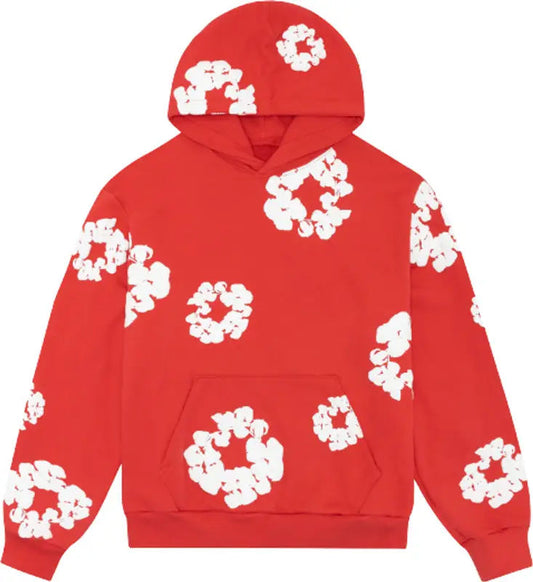 Denim Tears Cotton Wreath Hoodie Red