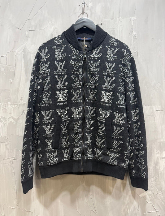 LV CARTOONS JACQUARD ZIP Jacket - Like New