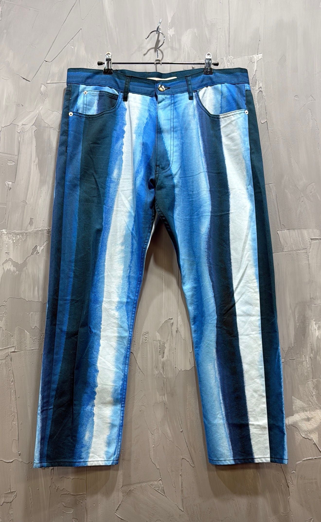 WATERFALL STRIPE DRILL TROUSERS PANTS