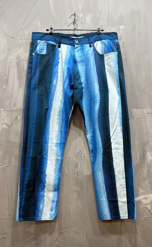WATERFALL STRIPE DRILL TROUSERS PANTS