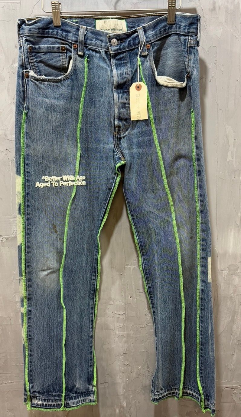 Derby Pleated Denim Jeans