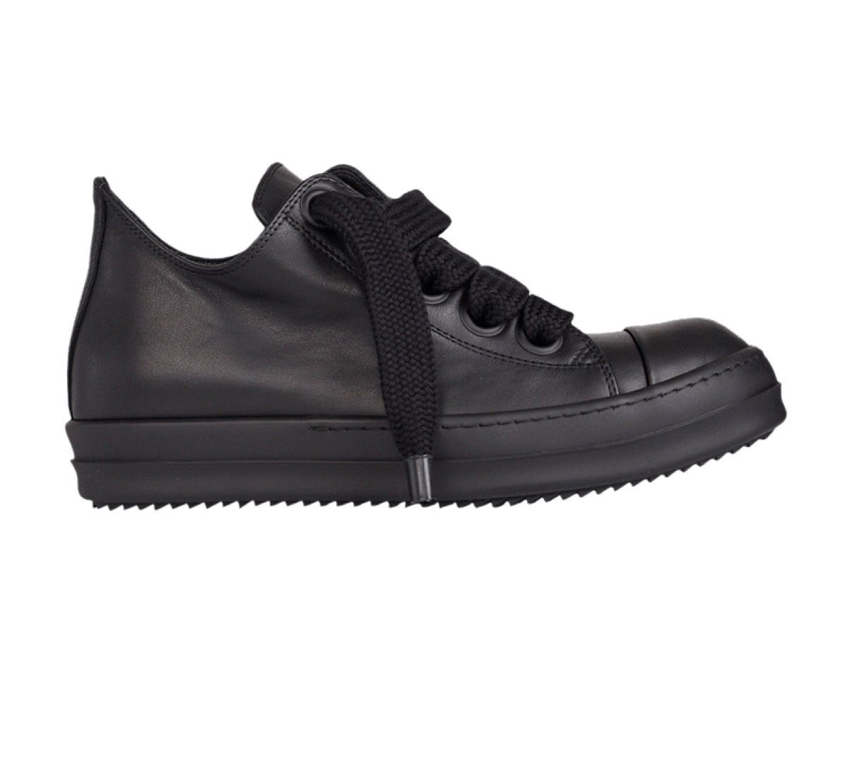 Rick Owens Jumbo Lace Low Top All Black