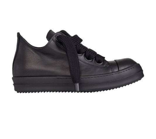 Rick Owens Jumbo Lace Low Top All Black