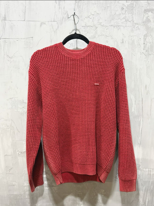 Supreme Overdyed Small Box Logo knit Sweater red