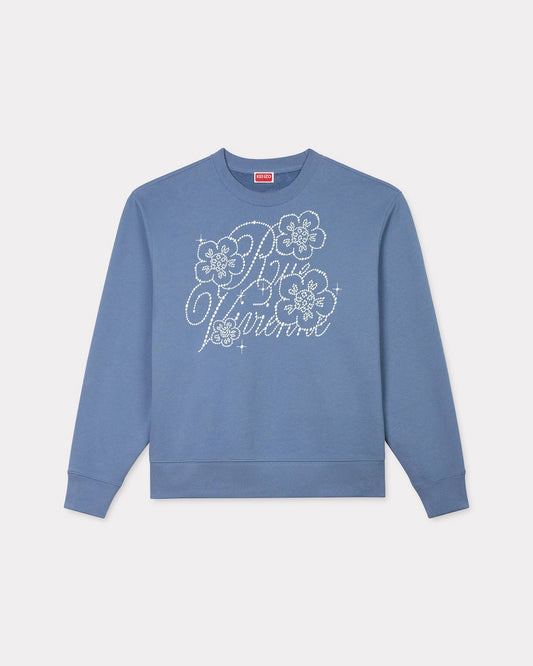 KENZO CONSTELLATION EMBROIDERED SWEATER  BLUE