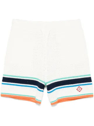 Casa Blanca crochet effect tennis shorts