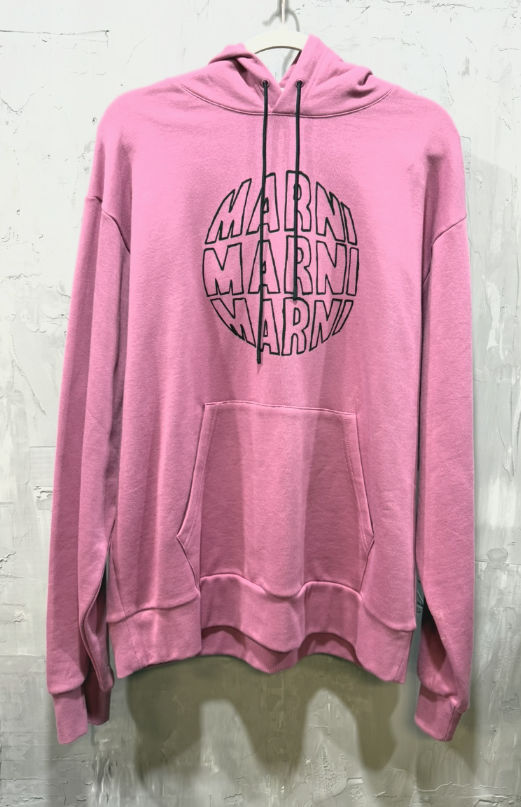 Marni circular logo hoodie purple