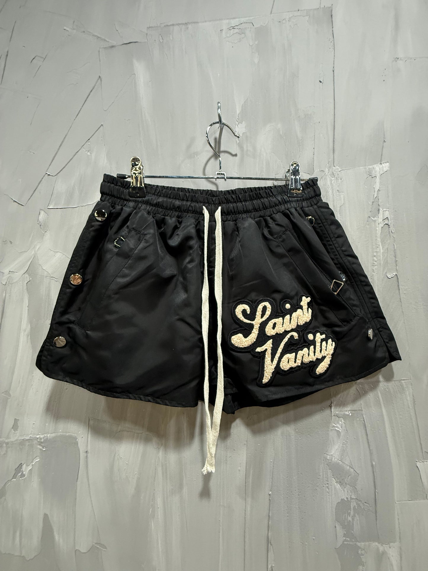 SAINT VANITY WOMENS NYLON SHORT BLACK