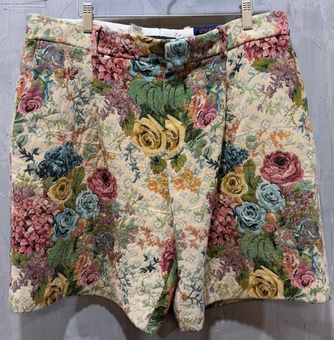 Floral Cotton Jacquard Shorts - Like New