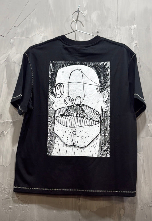 LOVERBOY HAMISH PRINT SS TEE BLACK