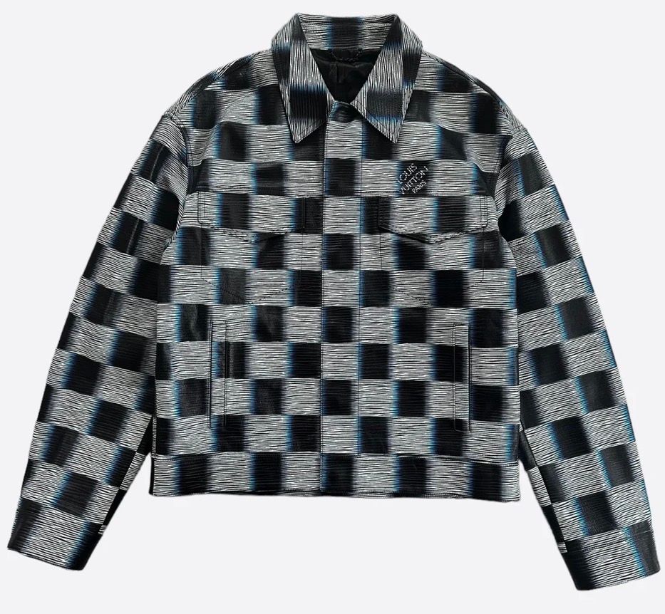 Louis Vuitton Black Damier Rush Leather Jacket - Used/Worn