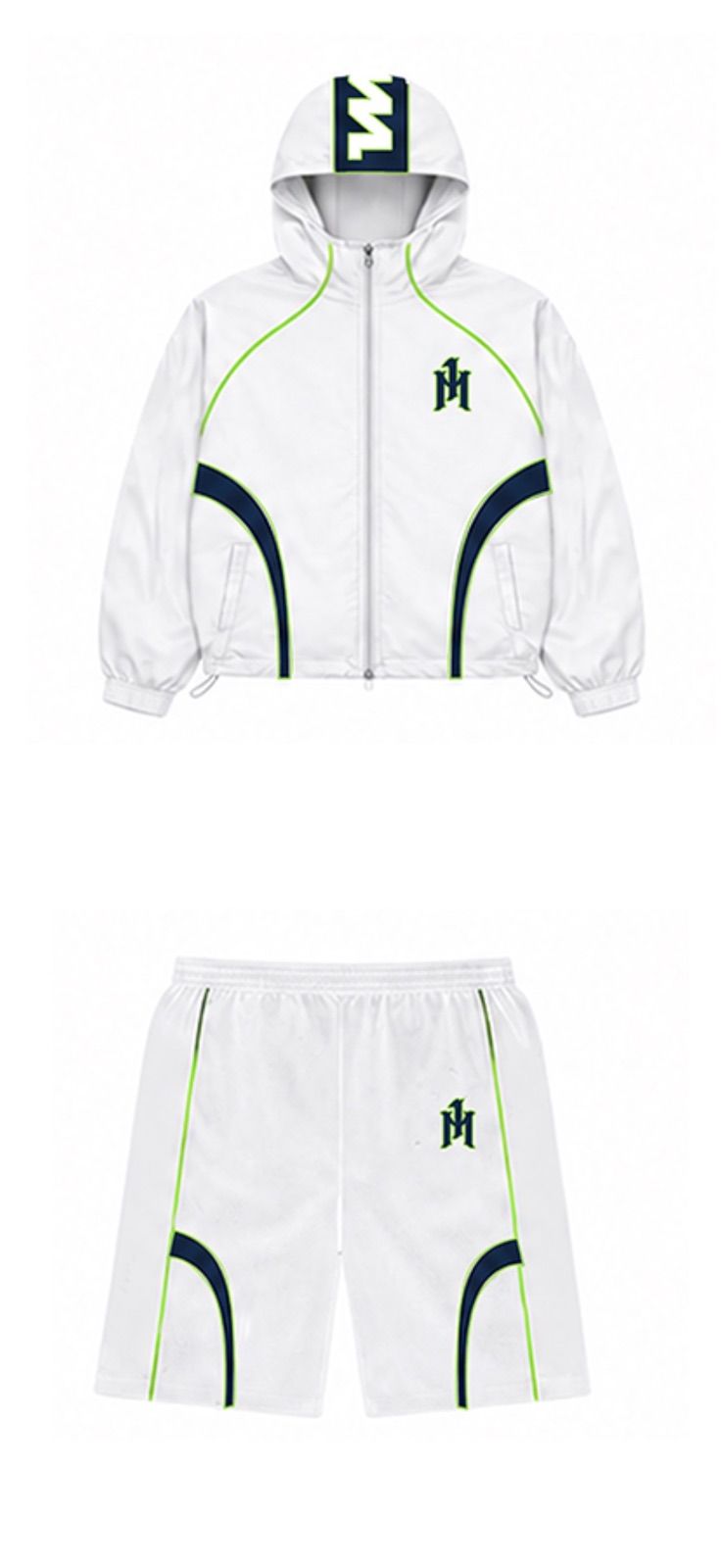 1million white/green tracksuit