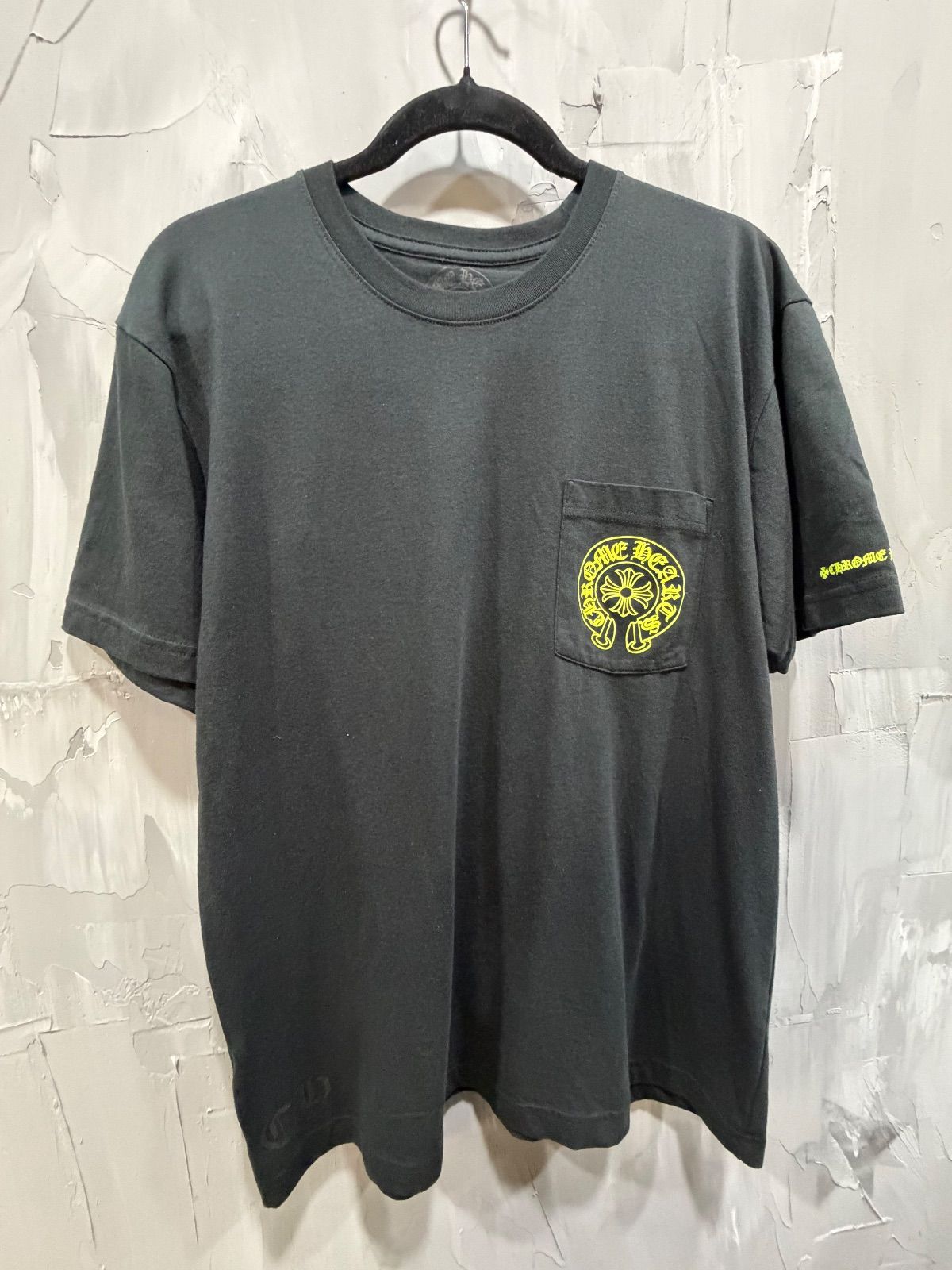 Chrome Hearts Black Tee Neon Horseshoe