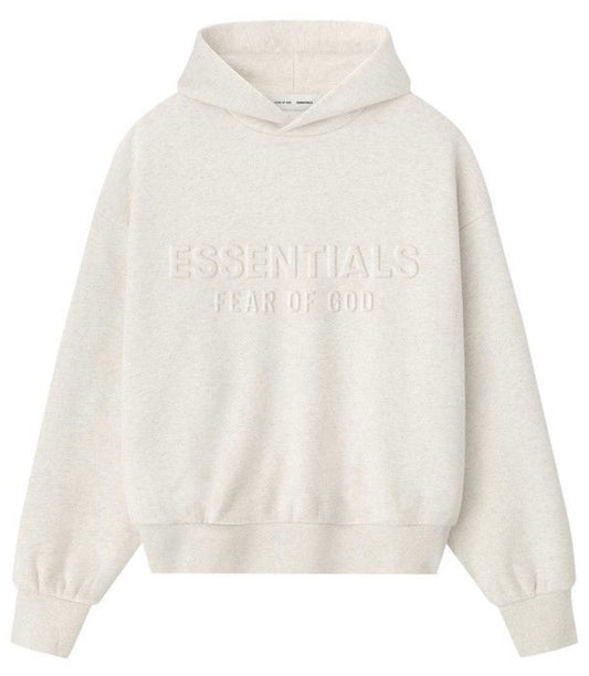 Fear of God Essentials Embossed Classic Hoodie Oatmeal