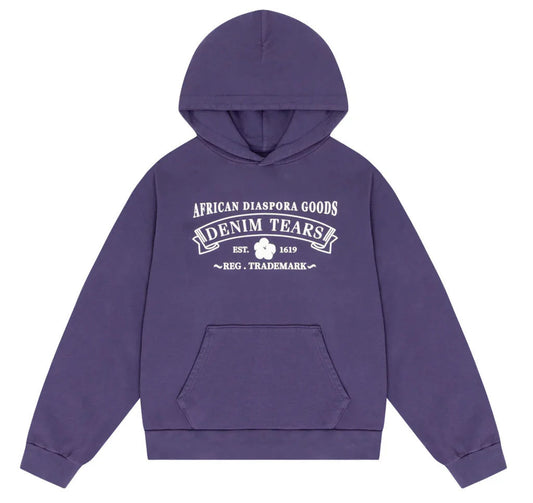 DENIM TEARS ADG PURPLE HOODIE