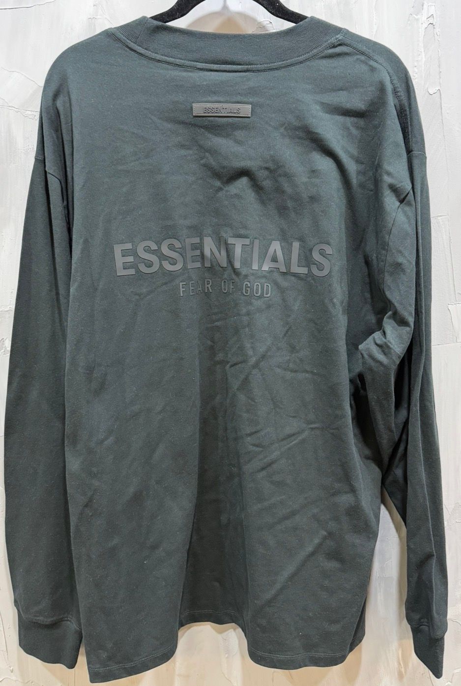 Fear of God Essentials L/S Black Back Letters