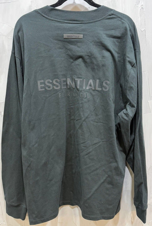 Fear of God Essentials L/S Black Back Letters