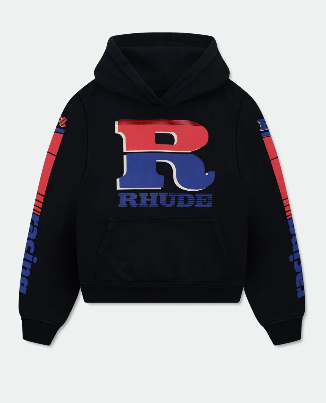 RHUDE SPLIT PETROL LOGO HOODIE