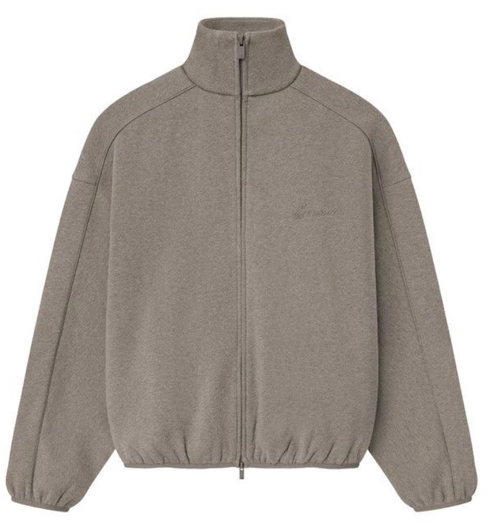 Fear of God Essentials Modern Fleece Piping Track Jacket Homestead Heather