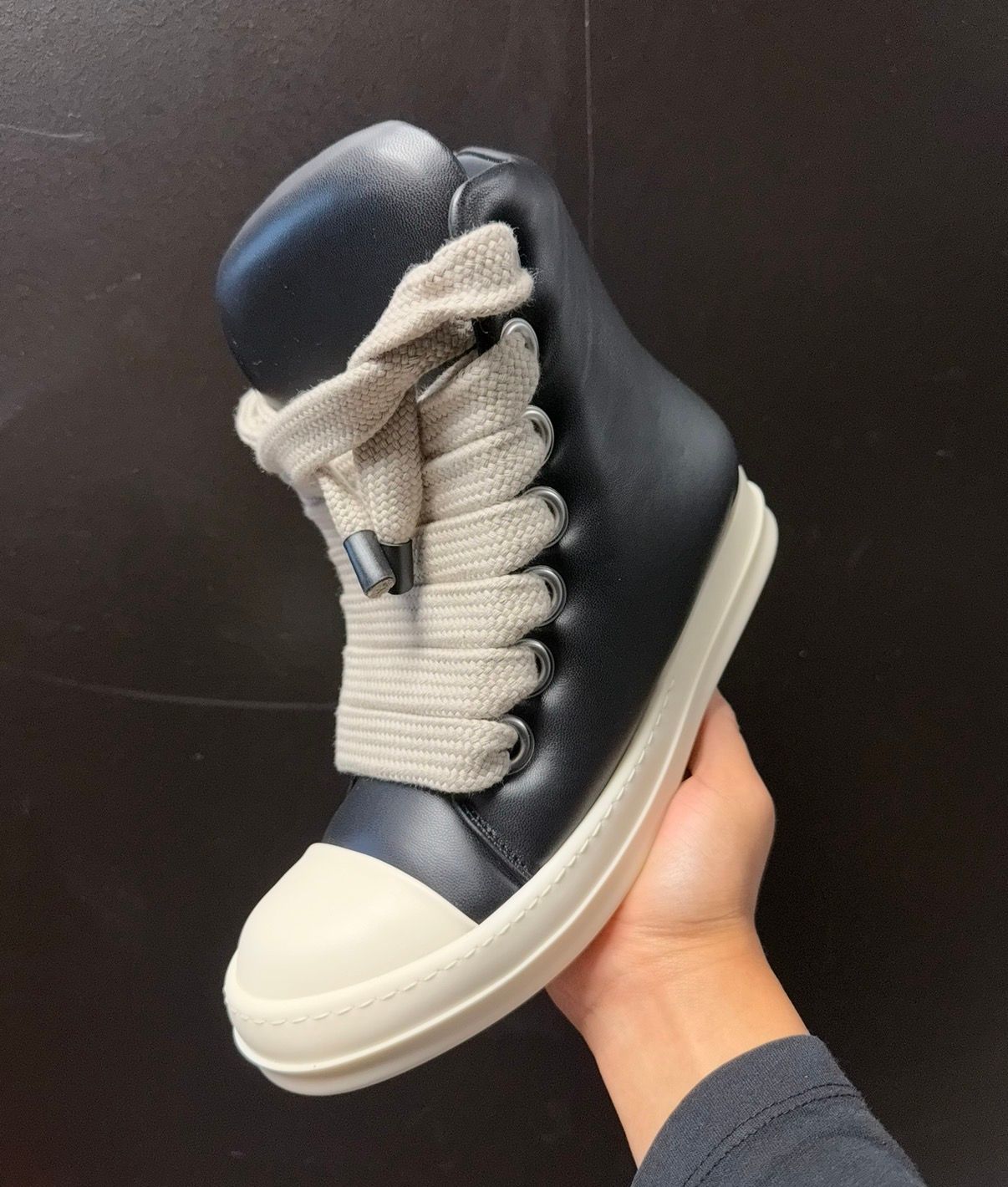 Rick Owens Jumbo High Padded Black/Milk