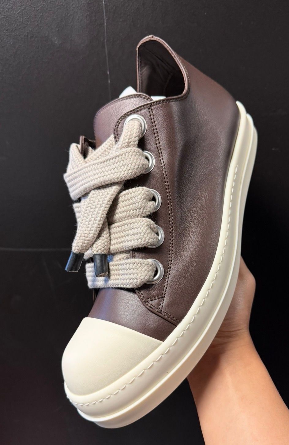 Rick Owens Jumbo Low Macassar/Milk