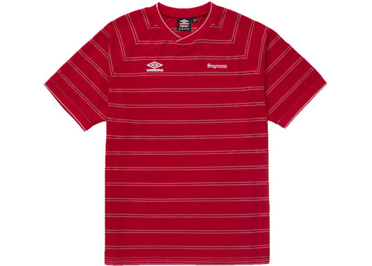 Supreme Umbro Stripe Soccer Jersey Red
