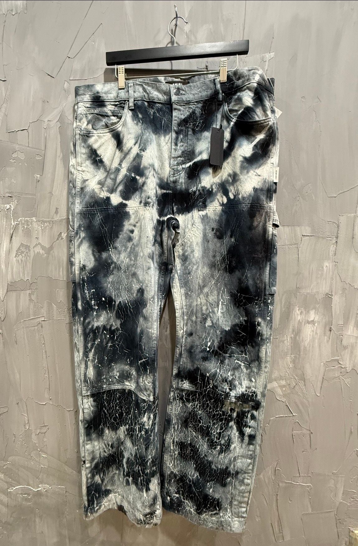 Cracked Tie Dye Carpenter Jean