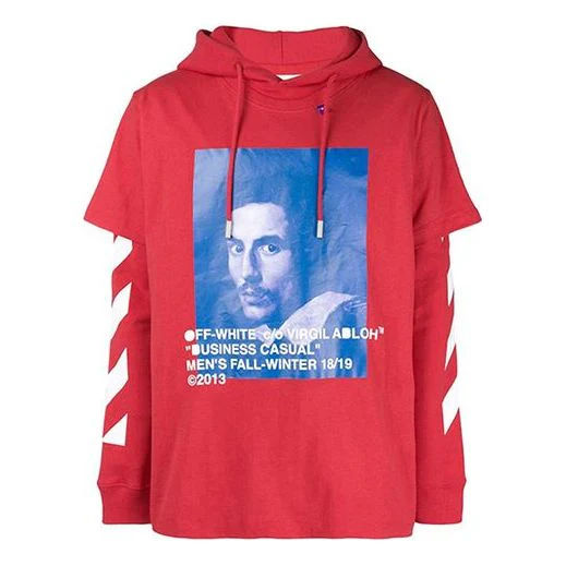 Off-White Men's Off-White Portrait Printing Red