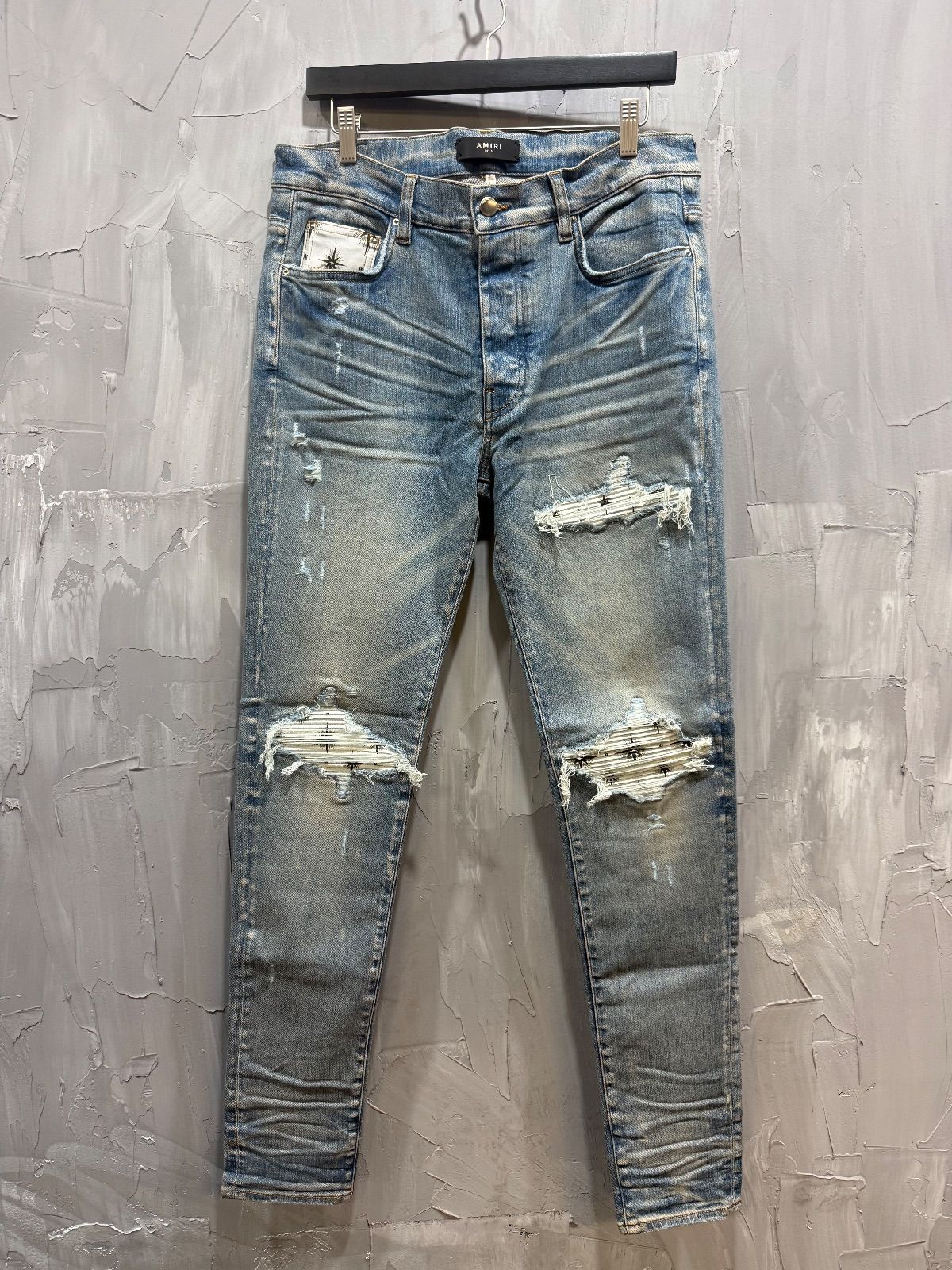 Amiri Jean MX1 White Patch Star