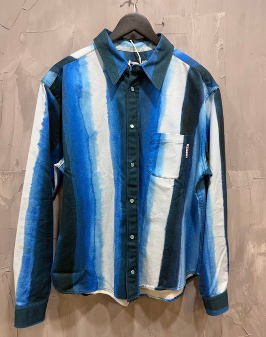 blue Marni Waterfall Stripe Drill Shirt - Used/Worn