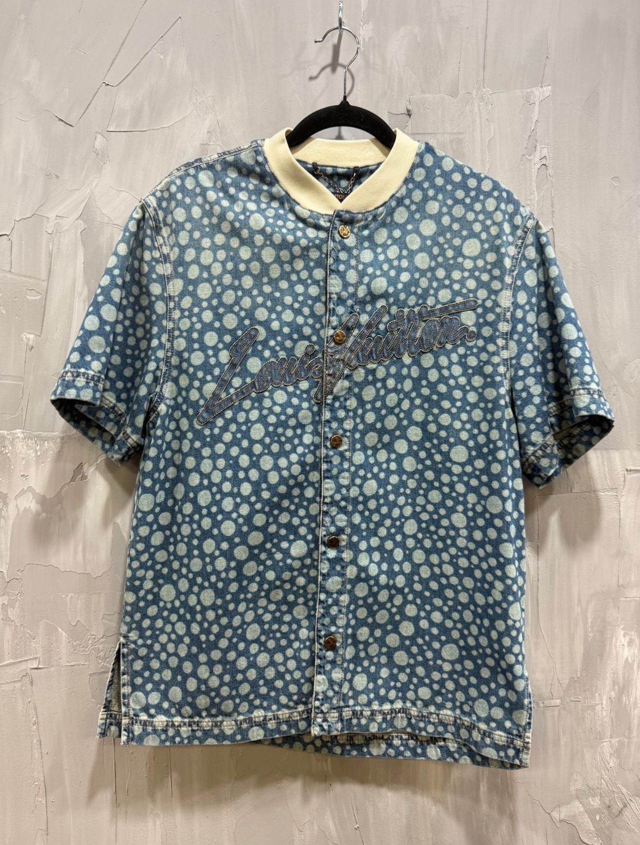 Louis Vuitton x Yayoi Kusama Monogram Infinity Dots Denim Baseball Shirt - Used/Worn