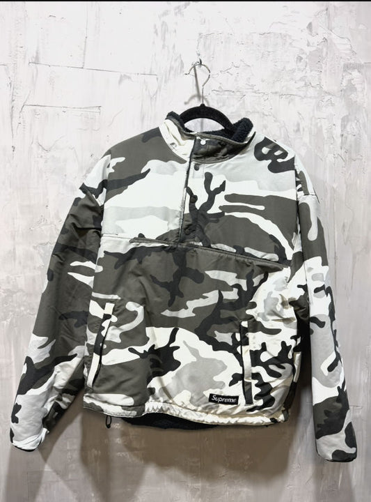 Supreme Polartec Shearling Reversible Pullover Black/camo
