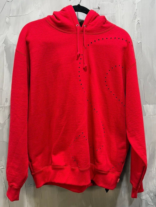 Supreme Laser Cut S Logo Hooded Sweatshirt Red