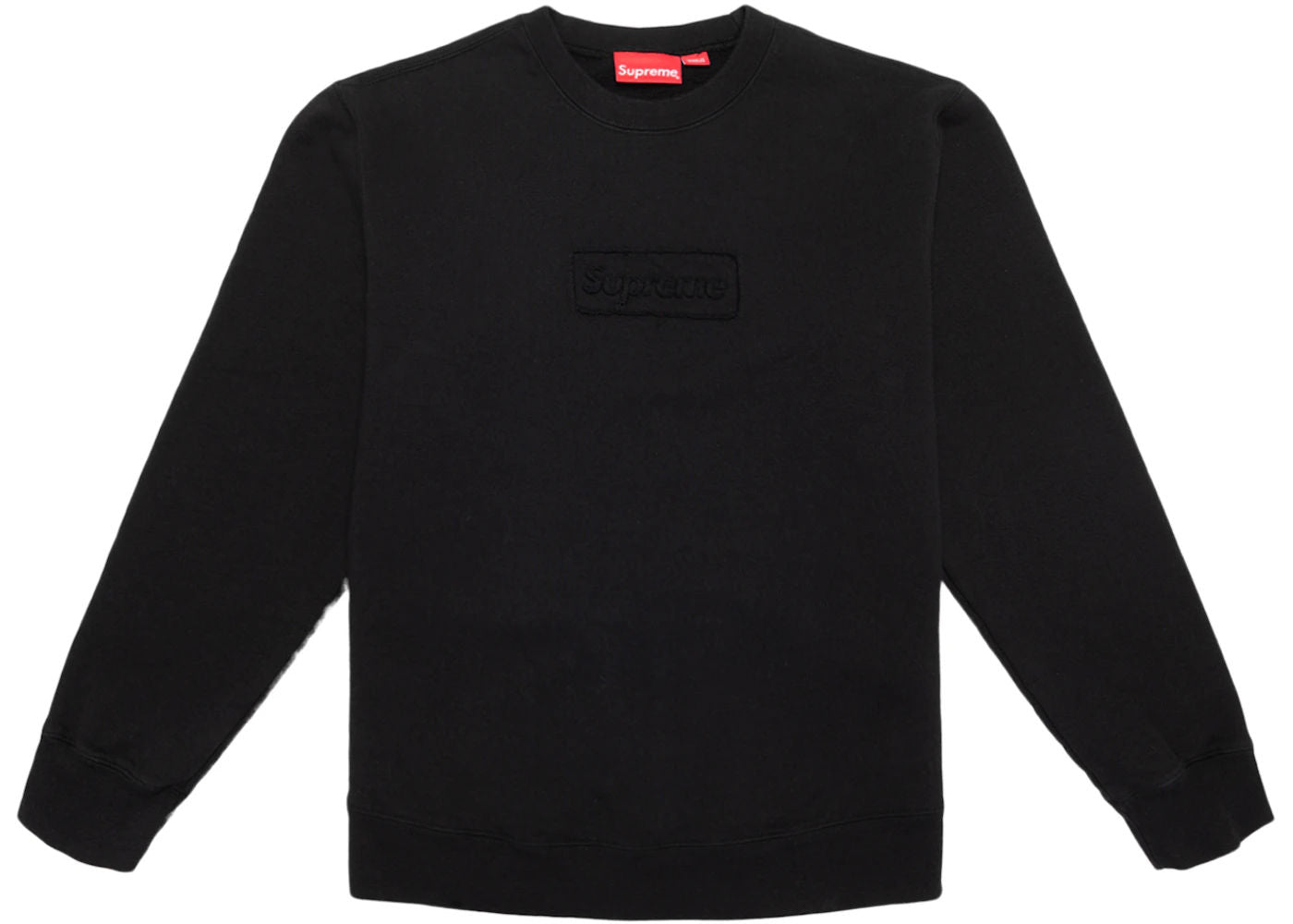 Supreme Cutout Logo Crewneck Black