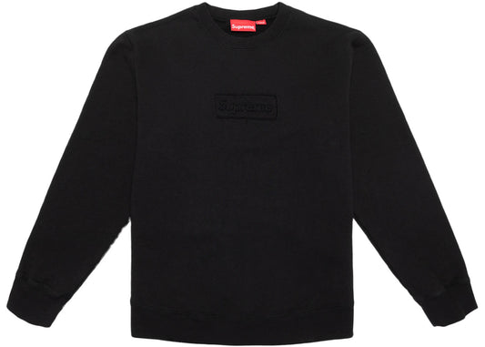 Supreme Cutout Logo Crewneck Black
