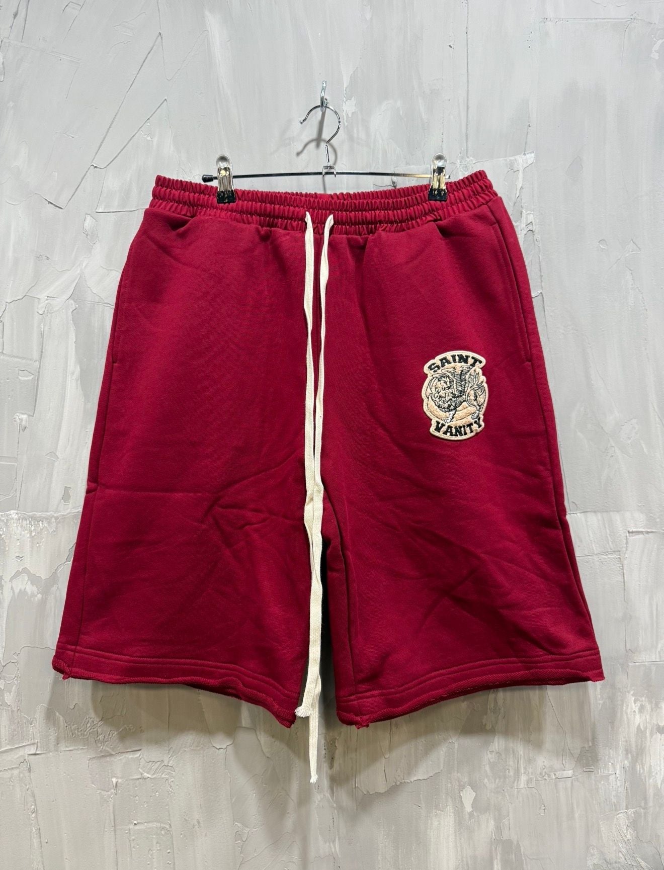 SAINT VANITY COTTON SHORTS RED