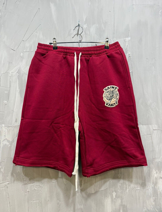 SAINT VANITY COTTON SHORTS RED