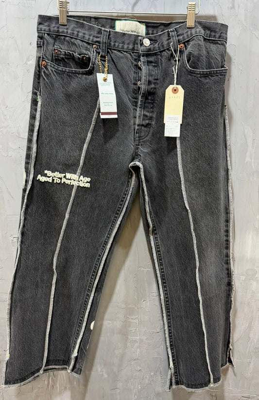 BETTER WITH AGE DERBY PLEATED DENIM "BLACK"