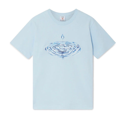 CASA BLANCA DRIP LOGO SHORT SLEEVE T‑SHIRT