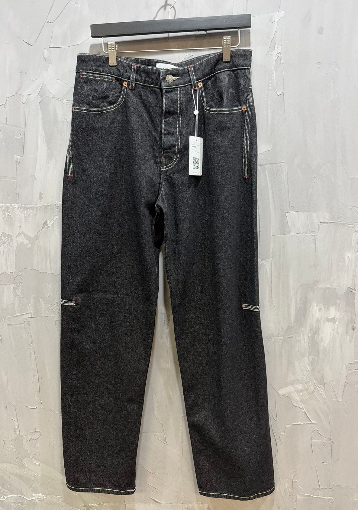 Moon Laser Five-Pockets Straight-Leg Relaxed-Fit Organic-Denim Jeans