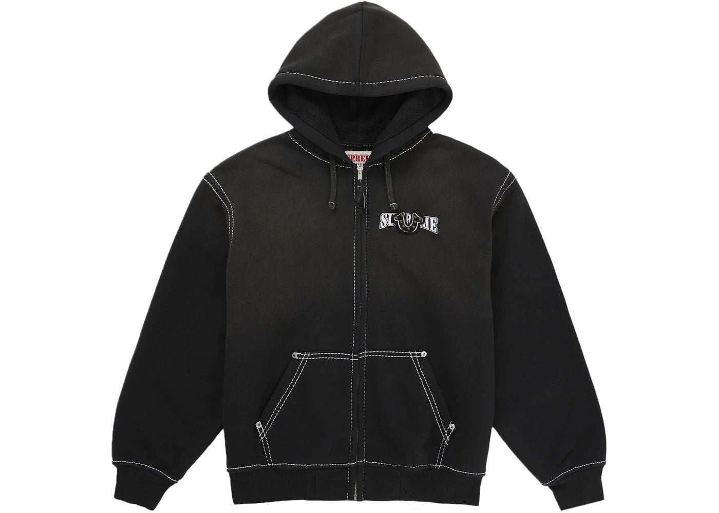 Supreme True Religion Zip Up Hooded Sweatshirt (FW25) Black