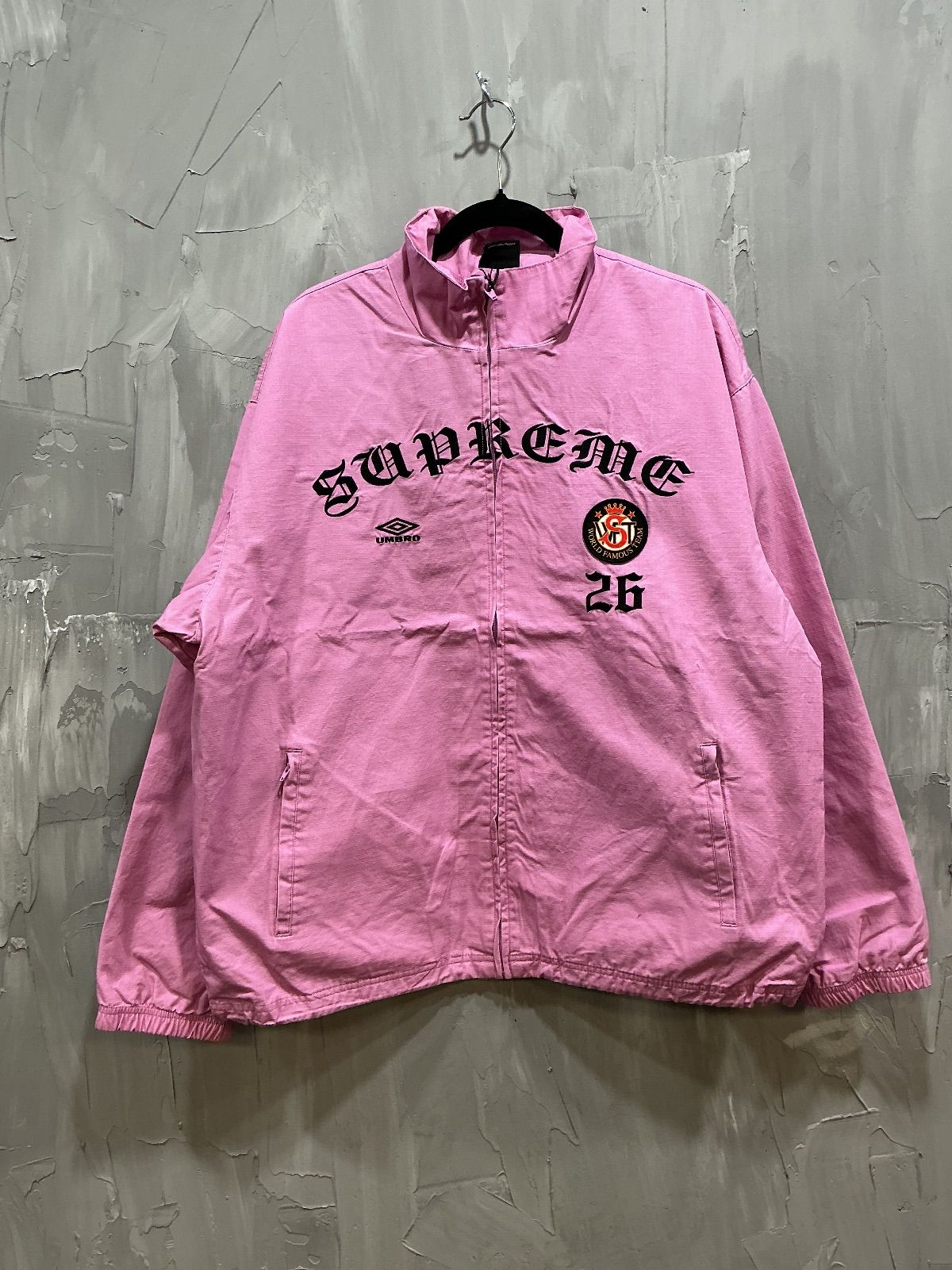 Supreme Umbro Cotton Ripstop Track Jacket Pink