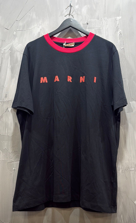 POLKA DOT LOGO ORGANIC COTTON JERSEY BLACK