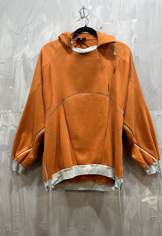 JUAS SAUL AND NASH ORANGE GREY PULLOVER