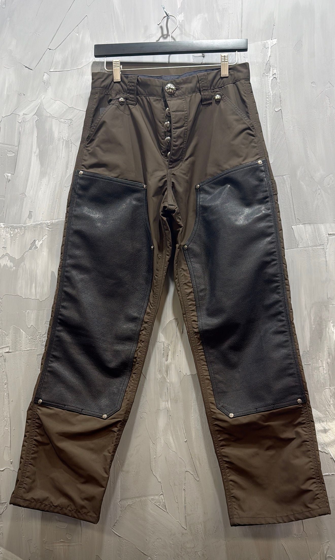 CHROME HEARTS DOUBLE KNEE NYLON PANT - Like New