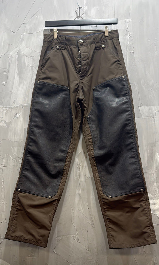 CHROME HEARTS DOUBLE KNEE NYLON PANT - Like New