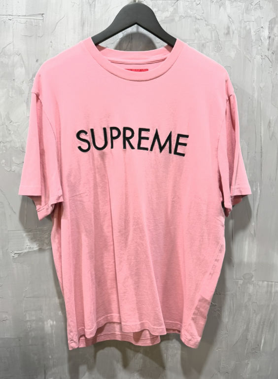 Supreme capital S/S tee pink
