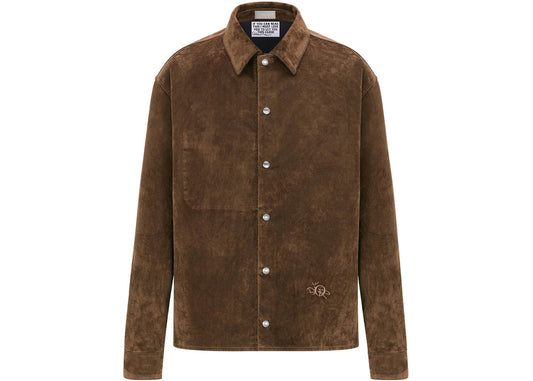 Dior x CACTUS JACK Oversized Overshirt Mocha Brown
